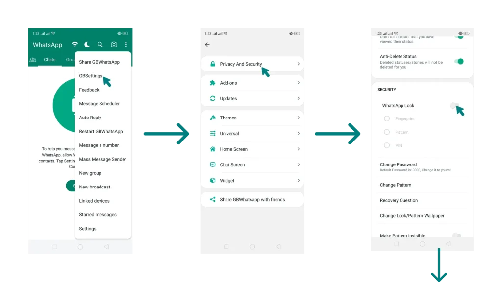 how-to-set-password-in-gb-whatsapp-pro-guide-through-screenshots